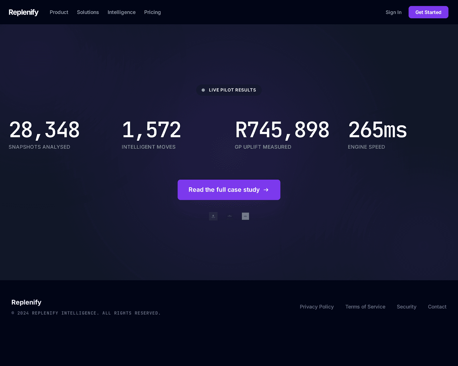 Case study showing rebalancing results -- R7m GP uplift from 1,572 intelligent stock moves